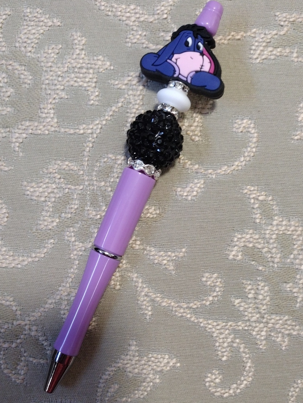 Purple Character Ballpoint Pen with Eeyore Charm